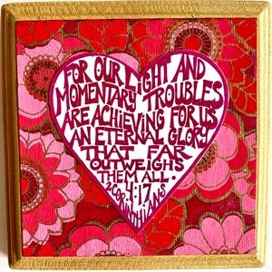 One of a kind handmade scripture art